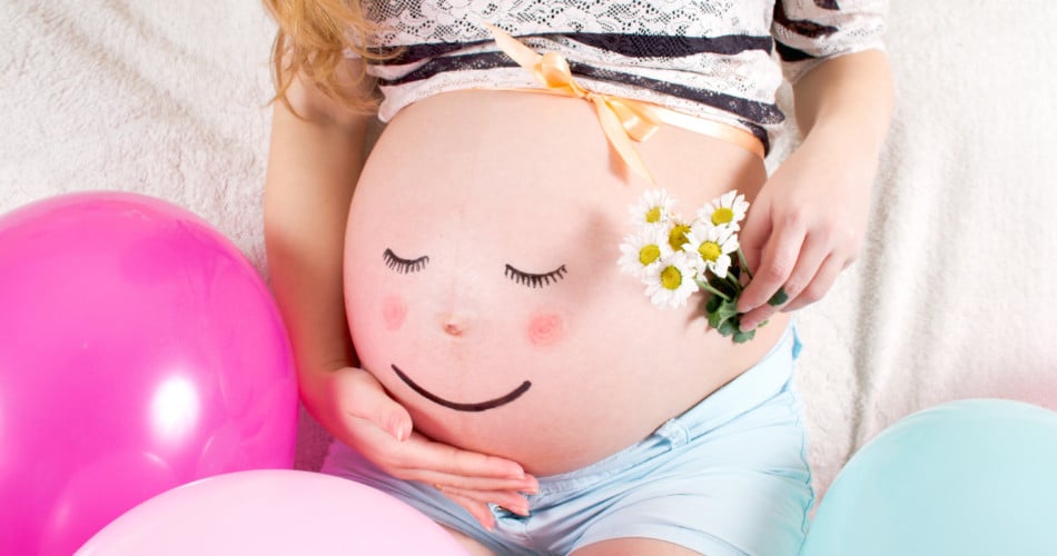Babybauch bemalen