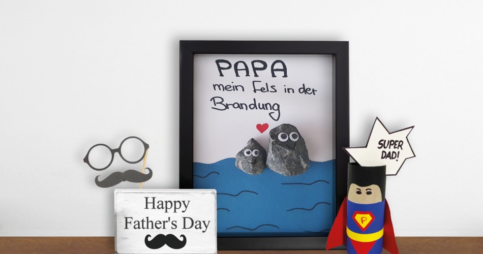Titelbild zum Vatertagsgeschenk basteln mit Kindern.