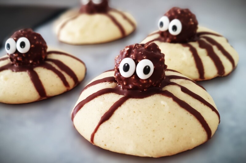 Spinnenkekse für Halloween